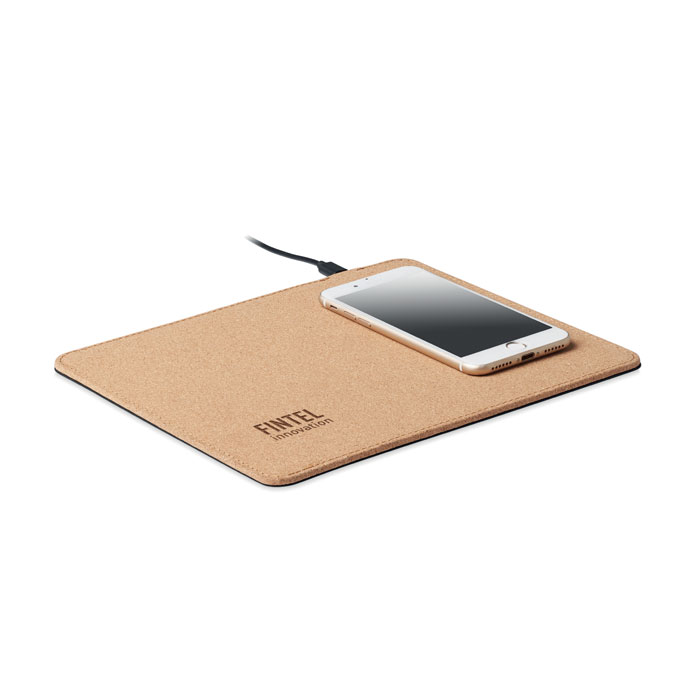 customized-Cork mouse mat charger 15W-Beige-Tasmania-australia