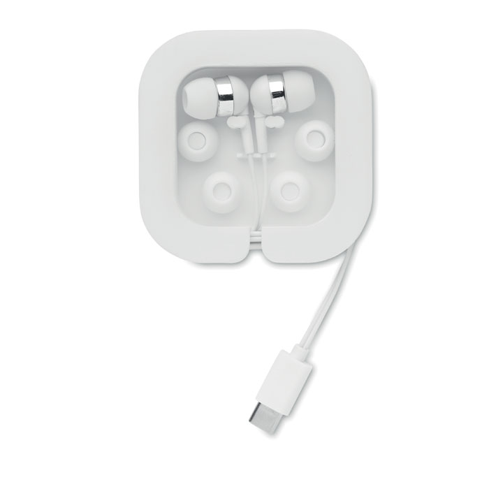 promotional-Ear phones with silicone covers-white-Tasmania-australia