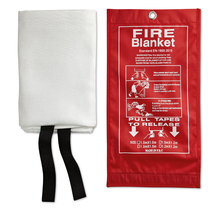 Fire blanket in pouch 100x95cm-Red-Tasmania-australia-2