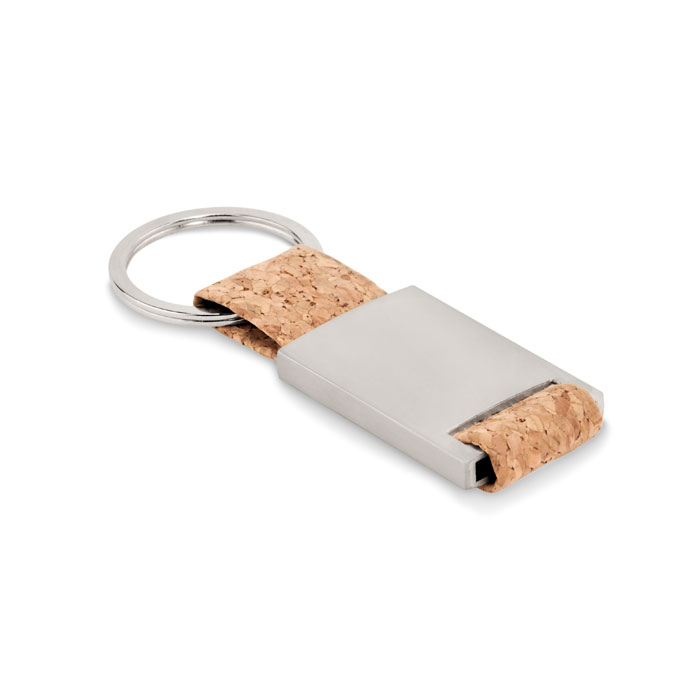 Key ring with cork webbing-BEIGE-Tasmania-australia-1