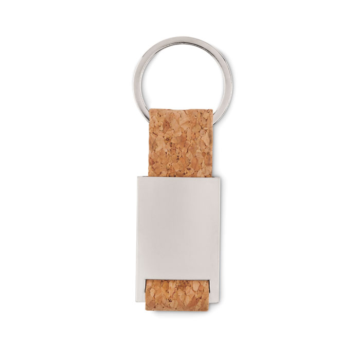 Key ring with cork webbing-BEIGE-Tasmania-australia-2