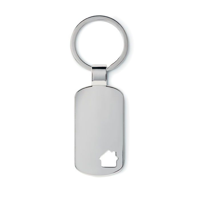 customized-Key ring with house detail-Matt silver-Tasmania-australia