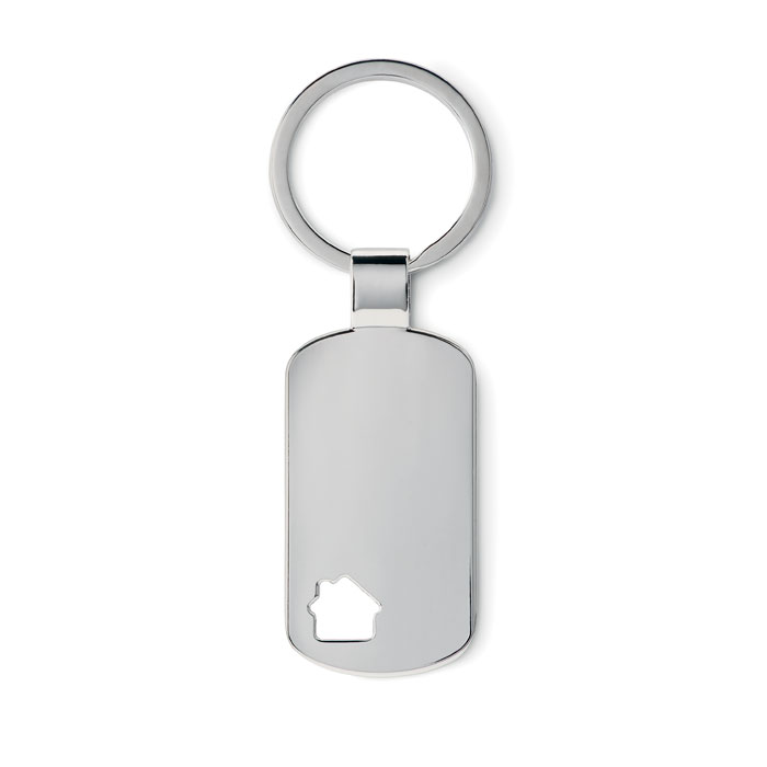 customized-Key ring with house detail-Matt silver-Tasmania-australia