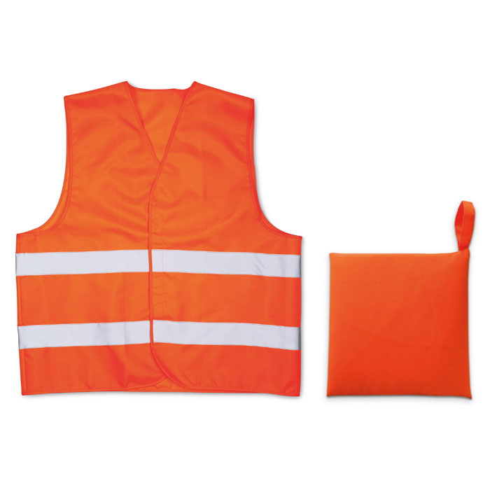 promotional-Knitted material waistcoat-Orange-Tasmania-australia