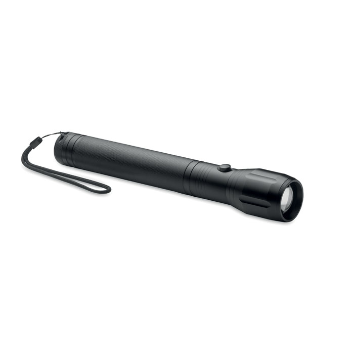 Large aluminium LED flashlight-Black-Tasmania-australia-1