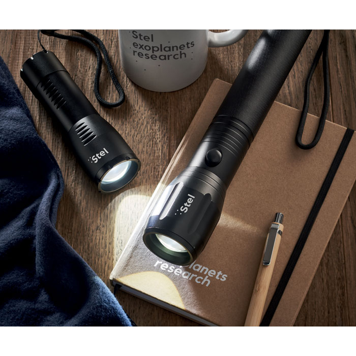 Large aluminium LED flashlight-Black-Tasmania-australia-5
