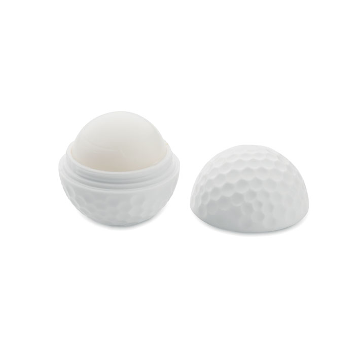 personalized-Lip balm in golf ball shape-WHITE -Tasmania-australia