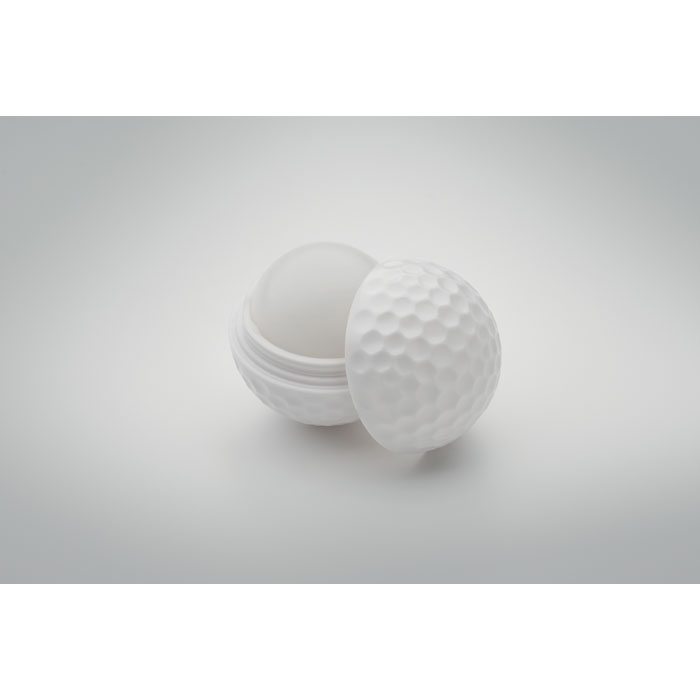 personalized-Lip balm in golf ball shape-WHITE -Tasmania-australia