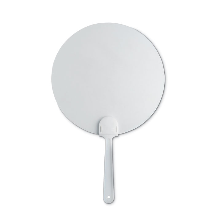 customized-Manual hand fan-white - Tasmania- Australia
