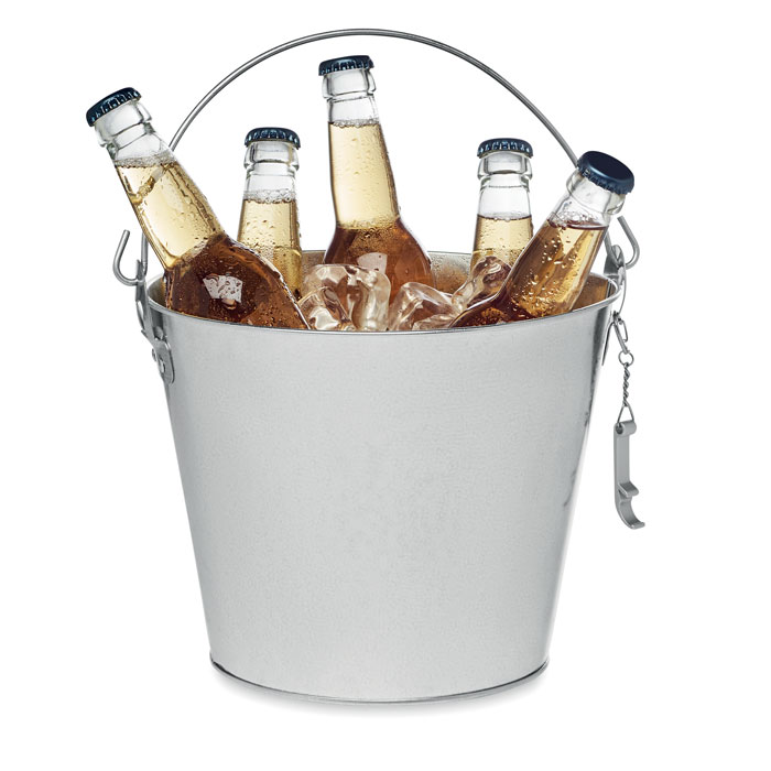 Metal beer bucket 4L-Matt silver-Tasmania-australia-2