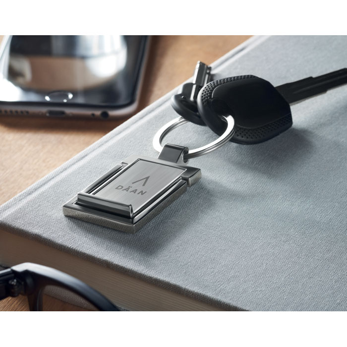 customized-Metal key ring phone stand-Silver-Tasmania-australia