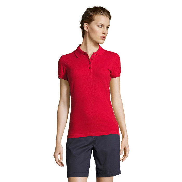 PEOPLW WOMENS POLO 210-Red-Tasmania- Australia