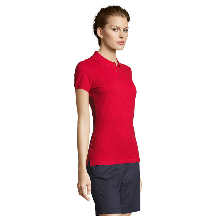 PEOPLE WOMENS POLO 210-Red-Tasmania- Australia