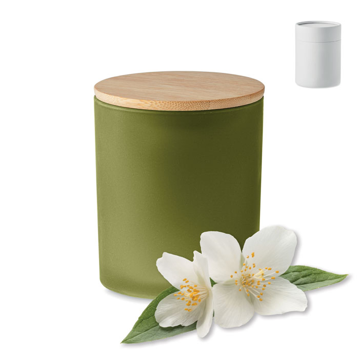 Plant based wax candle 280 gr-green-tasmania australia-1 personalized-RPET sports towel and pouch-green-Tasmania- Australia