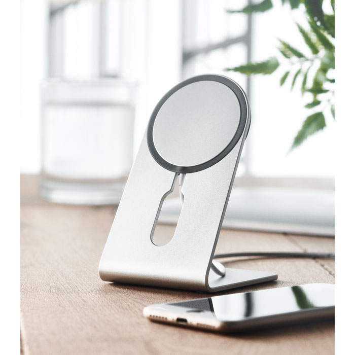 Portable magnetic charger 15W-MATT SILVER-Tasmania-australia-5 personalized-Portable magnetic charger 15W-MATT SILVER-Tasmania-australia
