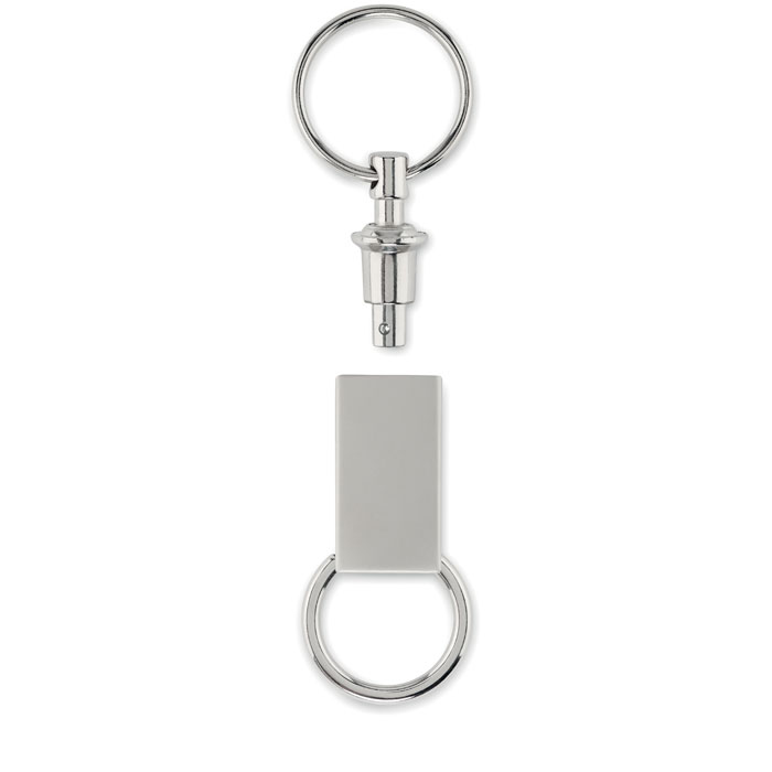 Pull apart split key ring-Matt silver-Tasmania-australia-2 Pull apart split key ring-Matt silver-Tasmania-australia-2