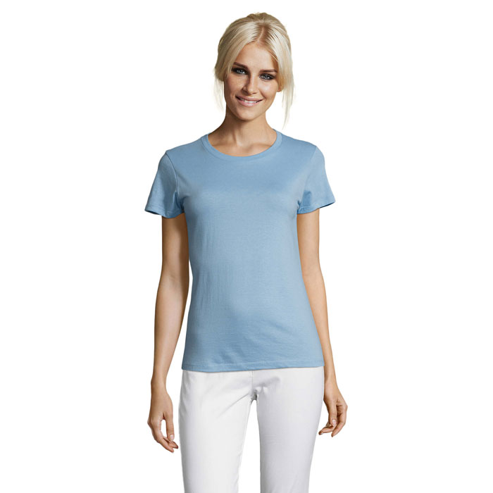 customized-REGENT WOMEN T-SHIRT 150g-SKY BLUE-TASMANIA AUSTRALI