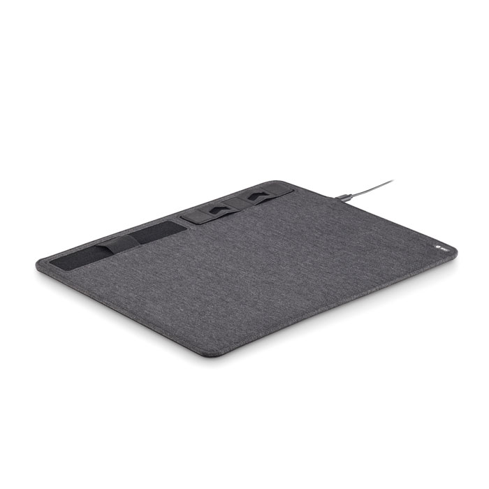 RPET mouse mat charger 15W-Stone grey-Tasmania-australia-1 promotional-RPET mouse mat charger 15W-Stone grey-Tasmania-australia