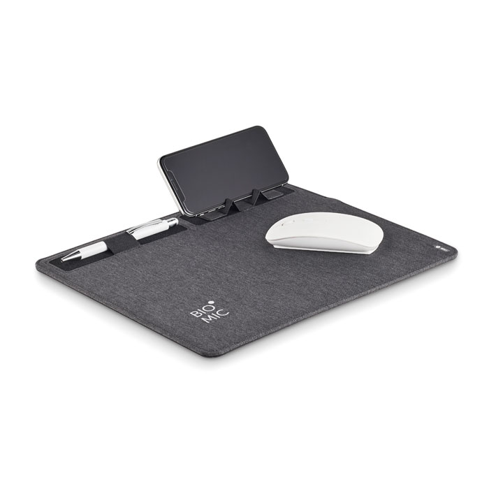 RPET mouse mat charger 15W-Stone grey-Tasmania-australia-2 promotional-RPET mouse mat charger 15W-Stone grey-Tasmania-australia