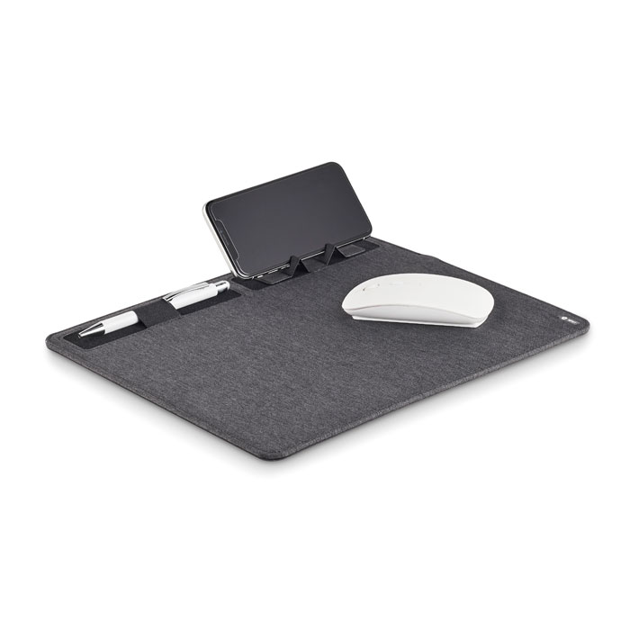 RPET mouse mat charger 15W-Stone grey-Tasmania-australia-3 promotional-RPET mouse mat charger 15W-Stone grey-Tasmania-australia