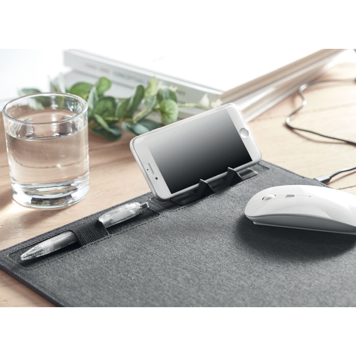 RPET mouse mat charger 15W-Stone grey-Tasmania-australia-5 promotional-RPET mouse mat charger 15W-Stone grey-Tasmania-australia