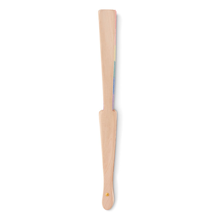 Rainbow wooden hand fan-Multicolor-Tasmania-australia-2 customized-Rainbow wooden hand fan-Multicolor-Tasmania-australia