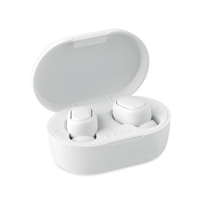 personalized-Recycled ABS TWS earbuds-WHITE-Tasmania-australia
