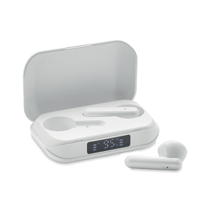 promotional-Recycled ABS TWS earbuds-WHITE-Tasmania-australia