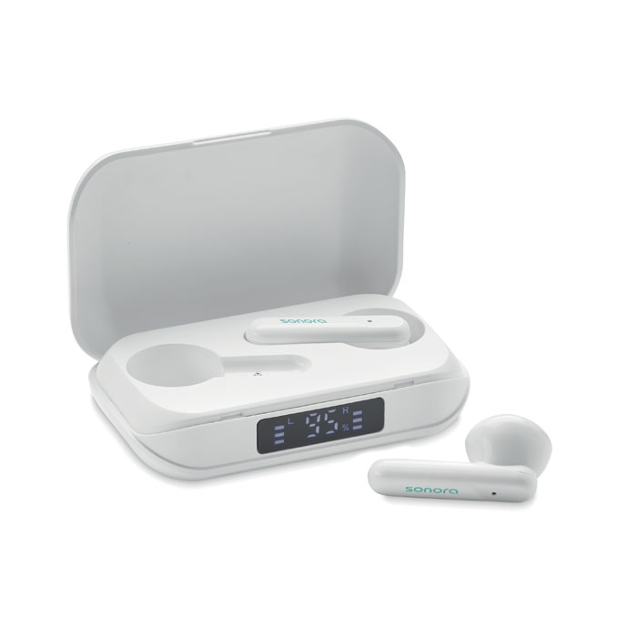 promotional-Recycled ABS TWS earbuds-WHITE-Tasmania-australia