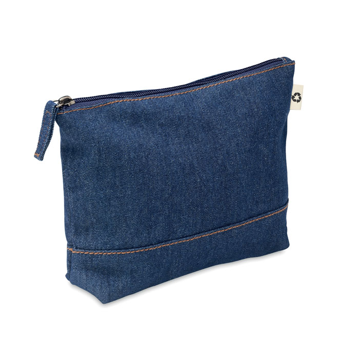 Recycled denim cosmetic pouch-blue-tasmania auataralia -1 customized-Recycled denim cosmetic pouch-blue-tasmania auataralia