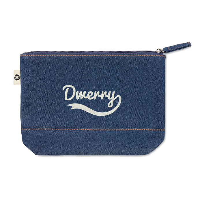 Recycled denim cosmetic pouch-blue-tasmania auataralia -2 customized-Recycled denim cosmetic pouch-blue-tasmania auataralia
