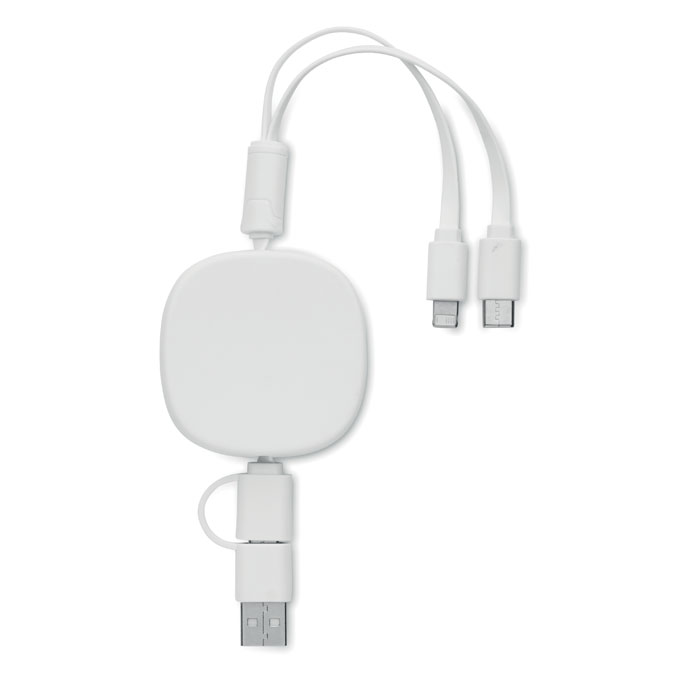 Retractable charging USB cable-White-Tasmania-australia-3 promotional-rectangular wooden hey ring-White-Tasmania-australia