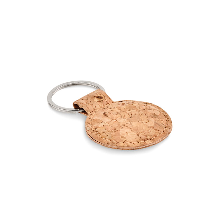 Round cork key ring-Beige-Tasmania-australia-1