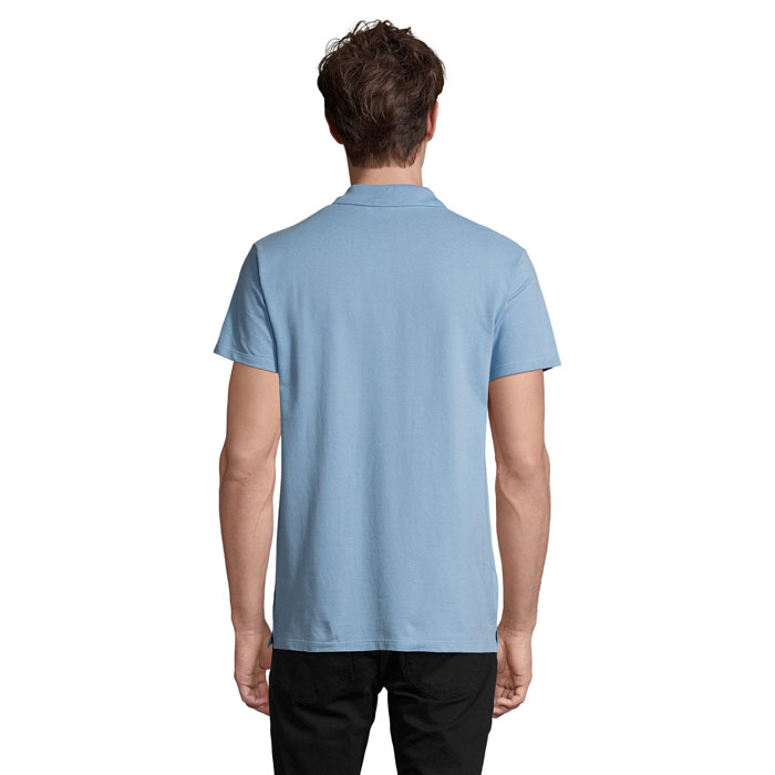 customized-SPRING II MEN Polo 210g-SKY BLUE PIQUE-TASMANIA AUSTALIA