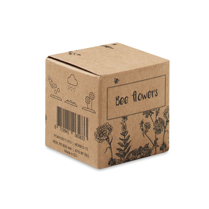 personalized-Seed bomb with bee flowers - beige - Tasmania- Australia
