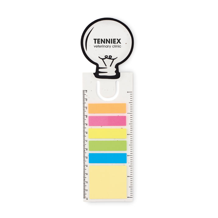 Seed paper bookmark w memo pad -White-Tasmania-australia-2