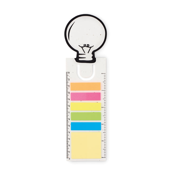 Seed paper bookmark w memo pad -White-Tasmania-australia-3