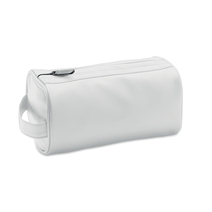 personalized-Soft PU cosmetic bag and zipper-WHITE-Tasmania-australia