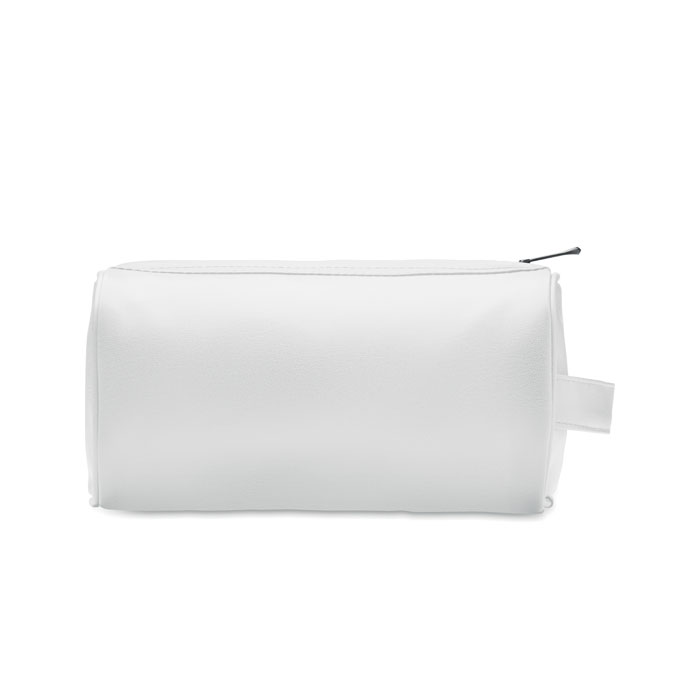 personalized-Soft PU cosmetic bag and zipper-WHITE-Tasmania-australia