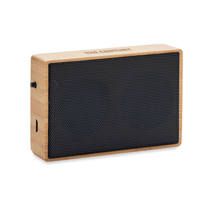 promotional-Solar bamboo wireless speaker-Wood-Tasmania-australia