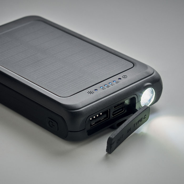 customized-Solar power bank 5000 mAh-BLACK-Tasmania-australia