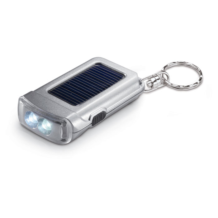 customized-Solar power torch key ring-Matt silver-Tasmania-australia