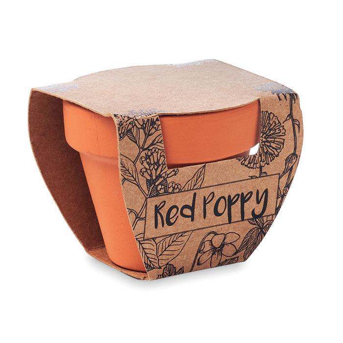 personalized-Terracotta pot poppy-Wood-Tasmania-australia