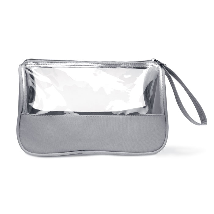 promotional-Toiletry bag microfiber w PVC-GREY -Tasmania-australia