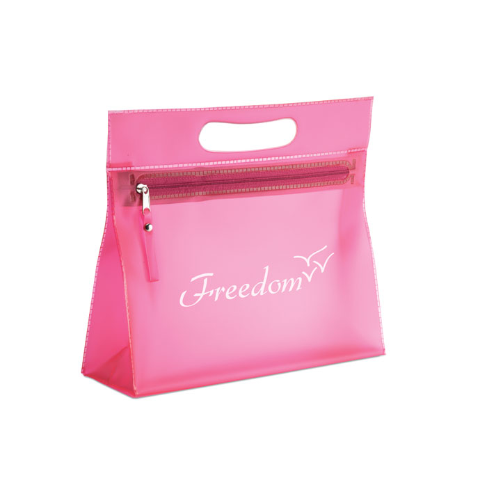 promotional-Transparent cosmetic pouch-FUCHSIA-Tasmania-australia