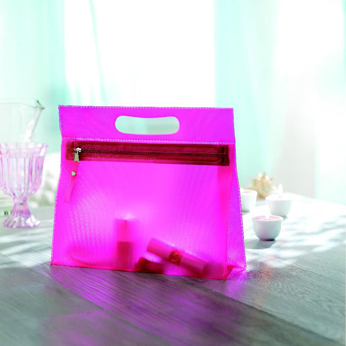 promotional-Transparent cosmetic pouch-FUCHSIA-Tasmania-australia
