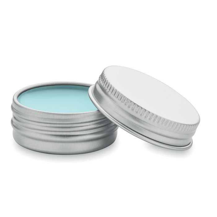customized-Vegan lip balm in round tin-BABY BLUE-Tasmania-australia