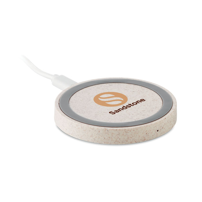 promotional-Wheat straw ABS charger 5W-Beige-Tasmania-australia