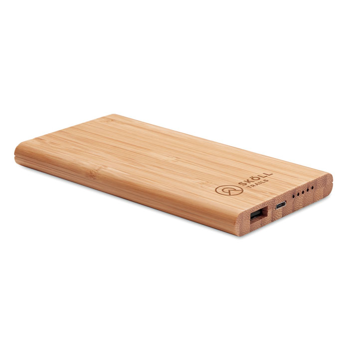 customized-Wireless power bank in bamboo-wood- Tasmania- Australia
