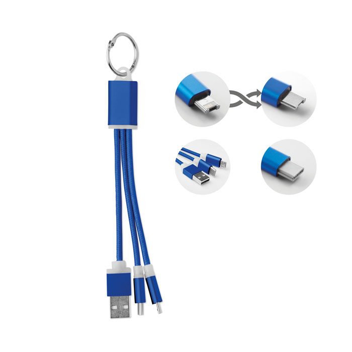 promotional-key ring with USB type C cable-Royal blue-Tasmania-australia